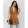 imageIDEALSANXUN Plaid Vest for Women Fall Winter Sleeveless Blazer JacketsSuede Brown