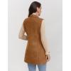 imageIDEALSANXUN Plaid Vest for Women Fall Winter Sleeveless Blazer JacketsSuede Brown