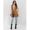 imageIDEALSANXUN Plaid Vest for Women Fall Winter Sleeveless Blazer JacketsSuede Brown
