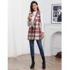 imageIDEALSANXUN Plaid Vest for Women Fall Winter Sleeveless Blazer JacketsWine