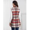 imageIDEALSANXUN Plaid Vest for Women Fall Winter Sleeveless Blazer JacketsWine