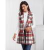 imageIDEALSANXUN Plaid Vest for Women Fall Winter Sleeveless Blazer JacketsWine