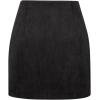 imageIDEALSANXUN Suede Skirts for Women High Waisted Bodycon Mini Skirt with Double ZipperBlack