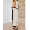 imageIDEALSANXUN Two Piece Sets for Women Summer Cropped Linen Tank Tops and Maxi Skirt Matching SetBeige