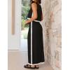 imageIDEALSANXUN Two Piece Sets for Women Summer Cropped Linen Tank Tops and Maxi Skirt Matching SetBlack