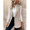 imageIDEALSANXUN Womens Herringbone Print Vest Fall Winter Double Breasted Sleeveless Blazer JacketsKhaki