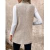 imageIDEALSANXUN Womens Herringbone Print Vest Fall Winter Double Breasted Sleeveless Blazer JacketsKhaki