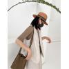 imageIDEALSANXUN Womens Linen Vest Casual Lightweight Sleeveless Blazer Spring Summer JacketsBeige
