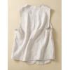 imageIDEALSANXUN Womens Linen Vest Casual Lightweight Sleeveless Blazer Spring Summer JacketsBeige