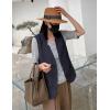 imageIDEALSANXUN Womens Linen Vest Casual Lightweight Sleeveless Blazer Spring Summer JacketsNavy