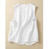 imageIDEALSANXUN Womens Linen Vest Casual Lightweight Sleeveless Blazer Spring Summer JacketsWhite