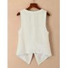 imageIDEALSANXUN Womens Linen Vest Tops Sleeveless Spring Summer Blazer JacketsBeige