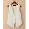 imageIDEALSANXUN Womens Linen Vest Tops Sleeveless Spring Summer Blazer JacketsBeige