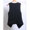 imageIDEALSANXUN Womens Linen Vest Tops Sleeveless Spring Summer Blazer JacketsBlack