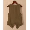 imageIDEALSANXUN Womens Linen Vest Tops Sleeveless Spring Summer Blazer JacketsKhaki