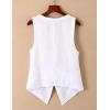 imageIDEALSANXUN Womens Linen Vest Tops Sleeveless Spring Summer Blazer JacketsWhite