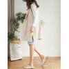 imageIDEALSANXUN Womens Long Linen Vest Tops Casual Spring Summer Lightweight JacketsBeige