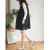 imageIDEALSANXUN Womens Long Linen Vest Tops Casual Spring Summer Lightweight JacketsBlack