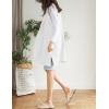 imageIDEALSANXUN Womens Long Linen Vest Tops Casual Spring Summer Lightweight JacketsWhite