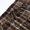 imageIDEALSANXUN Womens Long Plaid Skirts High Waisted A Line Renaissance Maxi Skirt with PocketsBrown