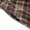 imageIDEALSANXUN Womens Long Plaid Skirts High Waisted A Line Renaissance Maxi Skirt with PocketsBrown