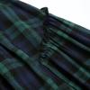 imageIDEALSANXUN Womens Long Plaid Skirts High Waisted A Line Renaissance Maxi Skirt with PocketsGreen