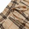 imageIDEALSANXUN Womens Long Plaid Skirts High Waisted A Line Renaissance Maxi Skirt with PocketsKhaki