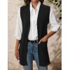 imageIDEALSANXUN Womens Long Sweater Vest Fall Winter Open Front Sleeveless Cardigans Vest TopsBlack