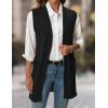 imageIDEALSANXUN Womens Long Sweater Vest Fall Winter Open Front Sleeveless Cardigans Vest TopsBlack