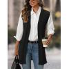 imageIDEALSANXUN Womens Long Sweater Vest Fall Winter Open Front Sleeveless Cardigans Vest TopsBlack