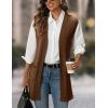 imageIDEALSANXUN Womens Long Sweater Vest Fall Winter Open Front Sleeveless Cardigans Vest TopsBrown