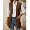imageIDEALSANXUN Womens Long Sweater Vest Fall Winter Open Front Sleeveless Cardigans Vest TopsBrown