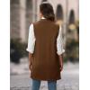 imageIDEALSANXUN Womens Long Sweater Vest Fall Winter Open Front Sleeveless Cardigans Vest TopsBrown