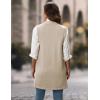 imageIDEALSANXUN Womens Long Sweater Vest Fall Winter Open Front Sleeveless Cardigans Vest TopsKhaki