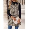 imageIDEALSANXUN Womens Long Tweed Vest Fall Winter Sleeveless Blazer Jackets Trench CoatBrown