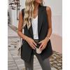 imageIDEALSANXUN Womens Sleeveless Blazer Vest Tops Dressy Business Work Suit JacketsBlack