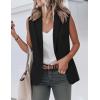 imageIDEALSANXUN Womens Vest Fashion Dressy Notch Lapel Sleeveless Blazer Suit Jackets Office Work ClothesBlack