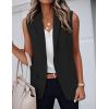 imageIDEALSANXUN Womens Vest Fashion Dressy Notch Lapel Sleeveless Blazer Suit Jackets Office Work ClothesBlack