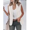 imageIDEALSANXUN Womens Vest Fashion Dressy Notch Lapel Sleeveless Blazer Suit Jackets Office Work ClothesWhite