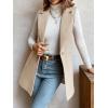imageIDEALSANXUN Womens Wool Vest Fall Winter Long Sleeveless Blazer Jackets CardiganBeige