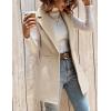 imageIDEALSANXUN Womens Wool Vest Fall Winter Long Sleeveless Blazer Jackets CardiganBeige