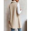 imageIDEALSANXUN Womens Wool Vest Fall Winter Long Sleeveless Blazer Jackets CardiganBeige
