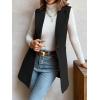 imageIDEALSANXUN Womens Wool Vest Fall Winter Long Sleeveless Blazer Jackets CardiganBlack
