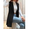 imageIDEALSANXUN Womens Wool Vest Fall Winter Long Sleeveless Blazer Jackets CardiganBlack