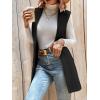 imageIDEALSANXUN Womens Wool Vest Fall Winter Long Sleeveless Blazer Jackets CardiganBlack