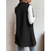 imageIDEALSANXUN Womens Wool Vest Fall Winter Long Sleeveless Blazer Jackets CardiganBlack
