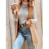 imageIDEALSANXUN Womens Wool Vest Fall Winter Long Sleeveless Blazer Jackets CardiganCamel