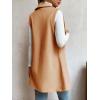imageIDEALSANXUN Womens Wool Vest Fall Winter Long Sleeveless Blazer Jackets CardiganCamel