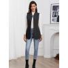 imageIDEALSANXUN Wool Long Vest for Women Sleeveless Blazer Fall Winter Jackets Trendy Open Front Cardigan Trench Coat OuterwearBlack
