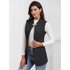 imageIDEALSANXUN Wool Long Vest for Women Sleeveless Blazer Fall Winter Jackets Trendy Open Front Cardigan Trench Coat OuterwearBlack